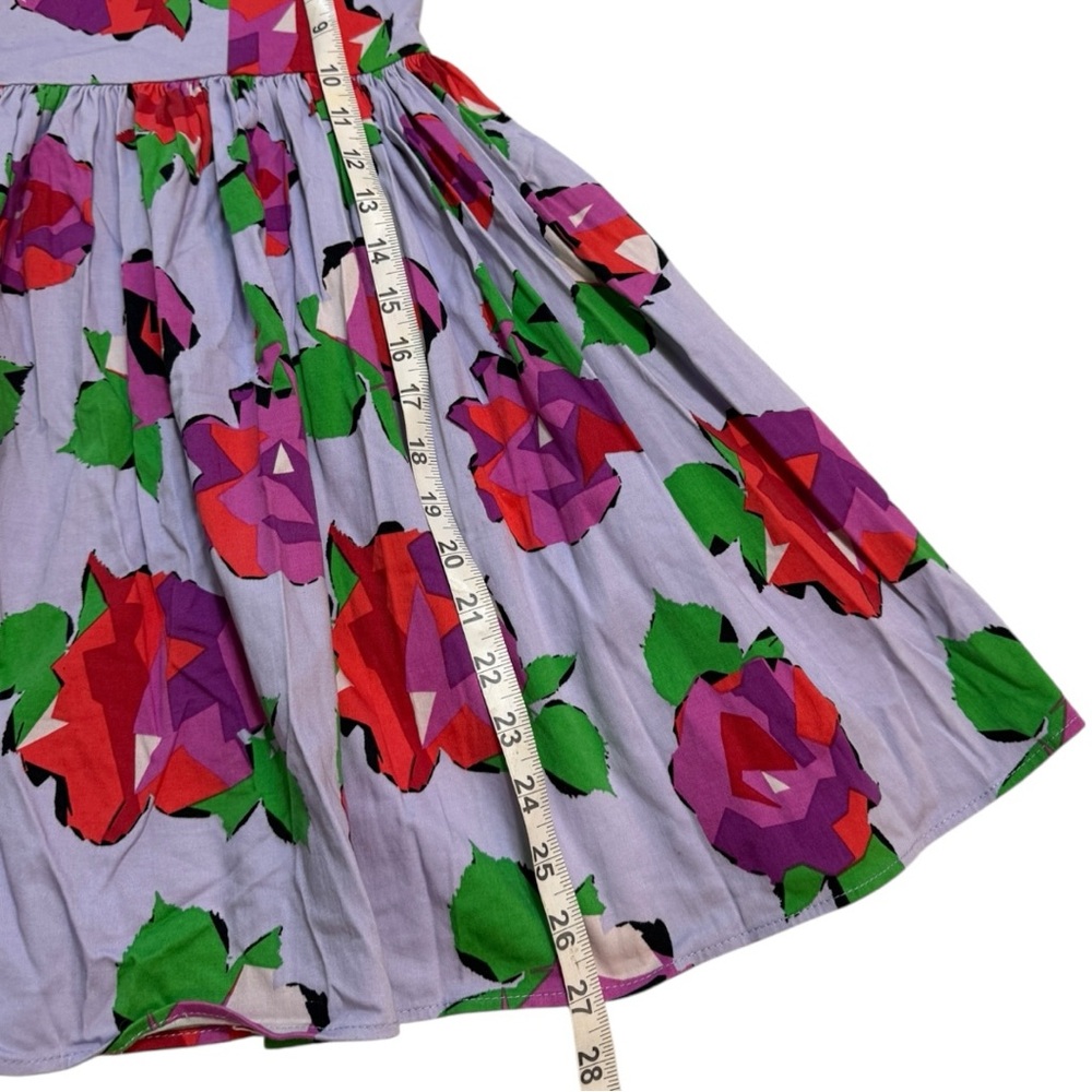 Topshop Floral Open Back Full Skirt Mini Babydoll Dress - Picture 7 of 9